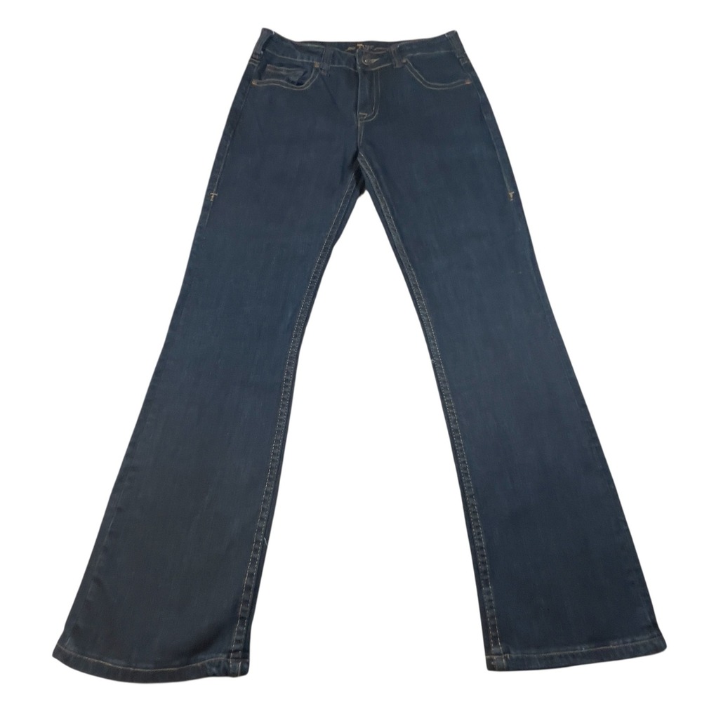 Just Tuff Co. Cowgirl Dark Wash Denim Jean Bootcut 29X31 Hugs Curves Sits @Waist - Picture 2 of 10